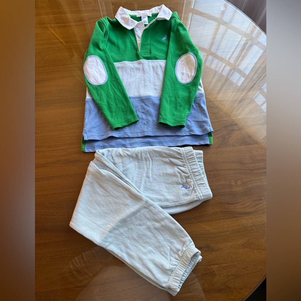Tbbc beaufort bonnet co boys rugby shirt and sweatpants set size 6